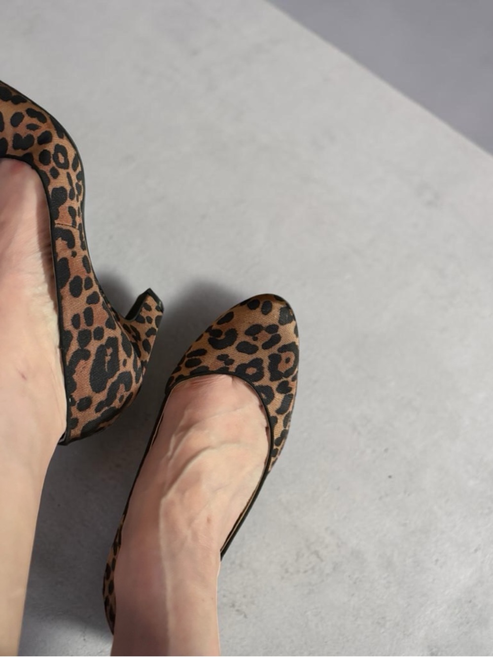 Life Stride Leopard Print Mid Heel Pumps - Brown & Black - Picture 9 of 9